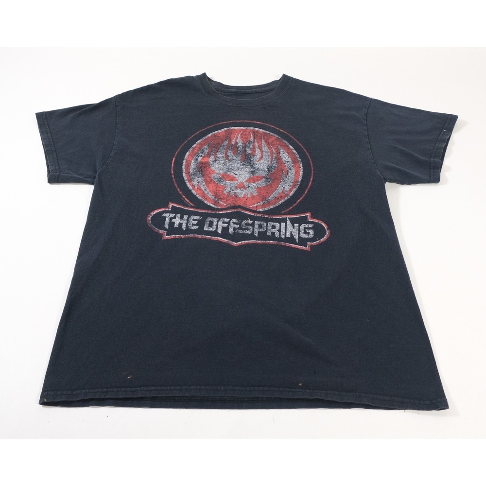 The Offspring T Shirt Mens Medium Black Vintage Y2K Band Tee Distressed‎ Graphic